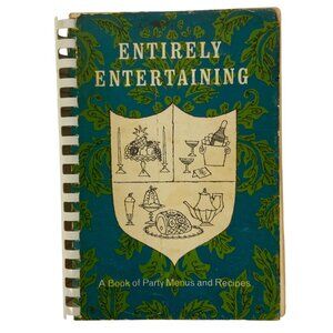 Entirely Entertaining Cookbook Junior League Of Montclair NJ 1971 Vintage Spiral